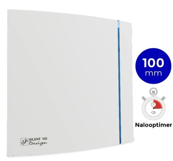 Soler & Palau Silent 100 CRZ design 3C badkamerventilator met timer - wit - 95m³/h - 230V
