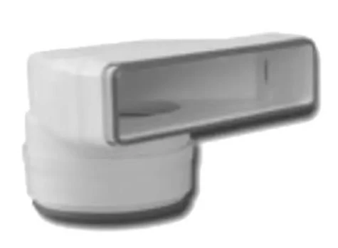 Soler & Palau CDM PVC overgangsbocht 125 x 55/220 mm 90° - wit