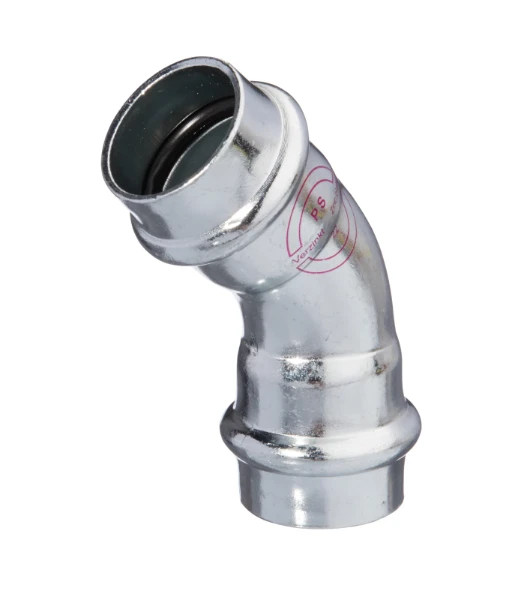 ProOne Carboline staal verzinkt bocht 45° FF 15 x 15 mm (M/V-profiel)