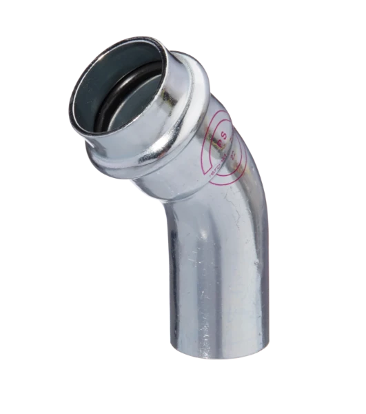 ProOne Carboline staal verzinkt inschuif bocht 45° MF 22 x 22 mm (M/V-profiel)