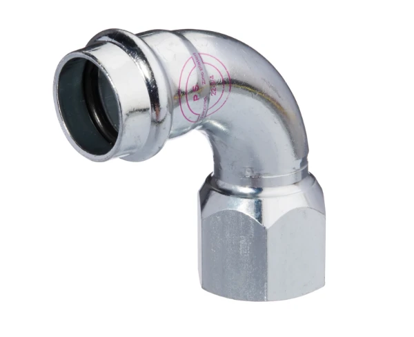 ProOne Carboline acier zingué coude de transition 90° FF 28 x 4/4 F (profil M/V)