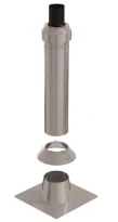 Ubbink CLVkit passage toiture toit plat inox 110/160 Galva/PP