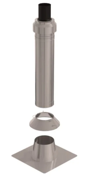 Ubbink CLVkit PP/Galva platdak doorvoerkit inox 110/160 mm