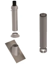 Ubbink CLVkit PP/Galva passage toiture inox pour toit incliné 110/160 mm