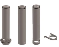 Ubbink CLVkit kit étage 2 - 90° 125/200 Galva/PP
