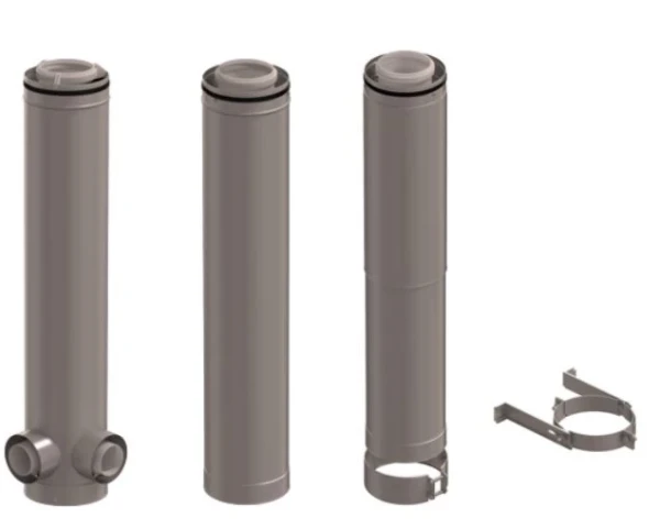 Ubbink CLVkit kit étage 2 - 90° 125/200 Galva/PP