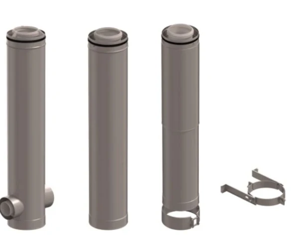 Ubbink CLVkit kit étage 2 - 180° 125/200 Galva/PP