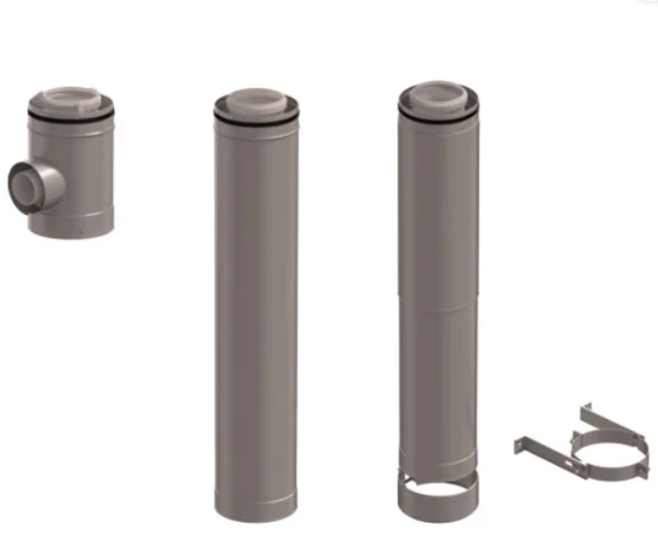 Ubbink CLVkit kit étage 1 court 125/200 Galva/PP