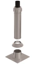 Ubbink CLVkit PP/Galva passage toiture inox pour toit plat 125/200 mm