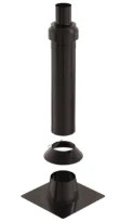 Ubbink CLVkit passage toiture toit plat noir 125/200 Galva/PP