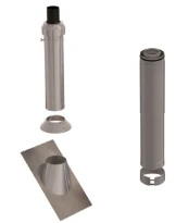 Ubbink CLVkit passage toiture toit pente inox 125/200 Galva/PP