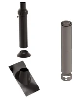 Ubbink CLVkit passage toiture toit pente noir 125/200 Galva/PP