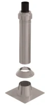 Ubbink CLVkit passage toiture toit plat inox 160/250 Galva/PP