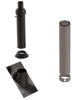 Ubbink CLVkit passage toiture toit pente noir 160/250 Galva/PP