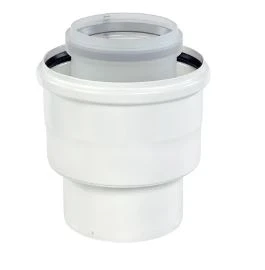 Ubbink Rolux concentrique PP/acier réduction MF 60/100 x 80/125 mm - blanc