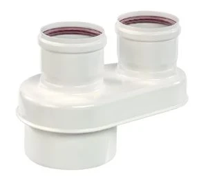 Ubbink Rolux Alu adapter 80/125 - 80/80 mm - wit