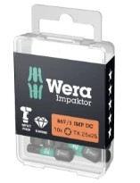 Wera 867/1 IMP DC TORX® Embouts DIY Impaktor - TORX 25 x mm DIY-Box - Boîte de 10p