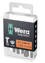 Wera 867/4 IMP DC TORX® Embouts DIY Impaktor - TORX 20 x 50 mm DIY-Box - Boîte de 5p