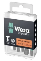 Wera 867/4 IMP DC TORX® Embouts DIY Impaktor - TORX 30 x 50 mm DIY-Box - Boîte de 5p