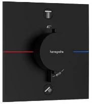 Hansgrohe ShowerSelect Comfort E thermostat à encastrer avec 2 functions - noir mat