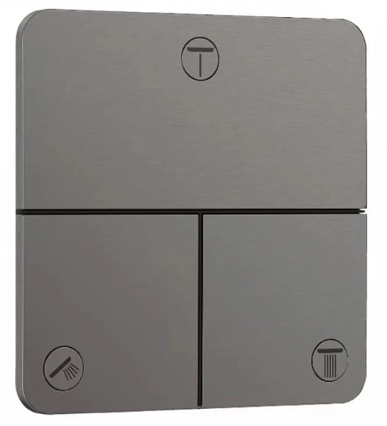 Hansgrohe ShowerSelect Comfort Q robinette d'arrêt à incastrer avec 3 functions - Brushed Black Chrome