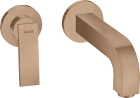 Hansgrohe Citterio mitigeur lavabo à encastrer poignee droit - 220 mm - Brushed Red Gold