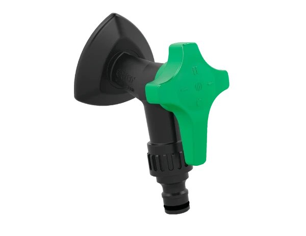 Arco Life robinet à boisseau sphérique double service MM 1/2 x 3/4 - et polymère - avec contrôle de débit et raccord rapide Quick pour tuyau d'arrosage