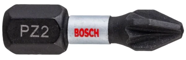 Bosch Bits impact Control PZ2 25 mm - Prix par jeu de 2 pièces