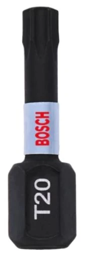 Bosch Bits impact Control T20 25 mm - Prix par jeu de 2 pièces
