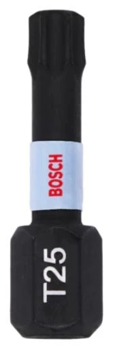 Bosch Bits impact Control T25 25 mm - Prix par jeu de 2 pièces