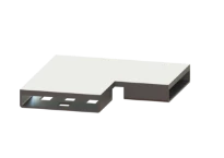 KESSEL-Connecteur à 90 degrés pour Linearis Infinity, Inox brossé