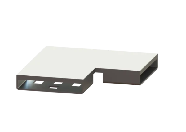 KESSEL-Connecteur à 90 degrés pour Linearis Infinity, Inox brossé
