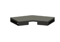 KESSEL-Connecteur 45 degrés pour Linearis Infinity, Noir, brossé