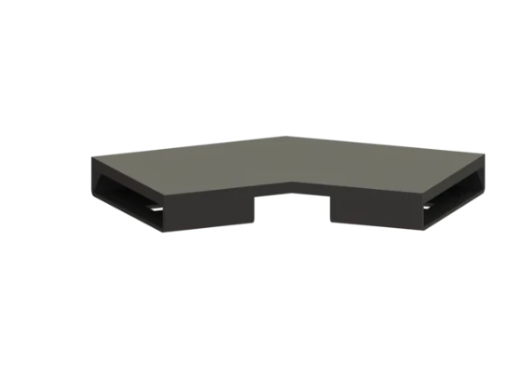 KESSEL-Connecteur 45 degrés pour Linearis Infinity, Noir, brossé