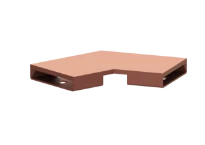 KESSEL-Connecteur 30 degrés pour Linearis Infinity, Cuivre, brossé