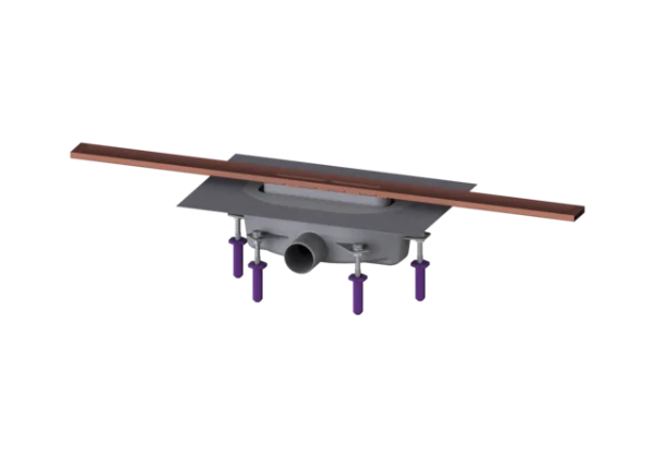 KESSEL-Canive. dou. Linearis Infinity 90 L : 800 mm, DN 50, Copper, brossé