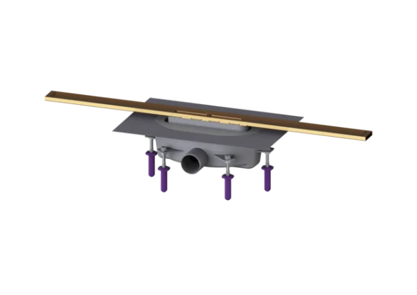 KESSEL-Canive. dou. Linearis Infinity 90 L : 800 mm, DN 50, Bronze, brossé