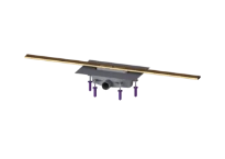 KESSEL-Canive. dou. Linearis Infinity 90 L : 1100 mm, DN 50, Bronze, brossé