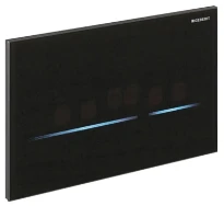 Geberit Sigma80 commande wc électronique - 230V - pour réservoir encastré Sigma 12 cm - rinçage avec 2 quantités - avec Sigma 80 plaque de commande sans contact - verre noir