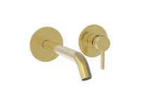 Procasa Vivo set de finition robinet mural lavabo - Brushed Gold PVD - or brossé PVD