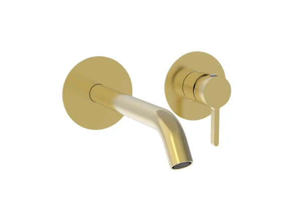 Procasa Vivo afwerkset voor muurinbouw wastafelmengkraan - Brushed Gold PVD - goud mat PVD