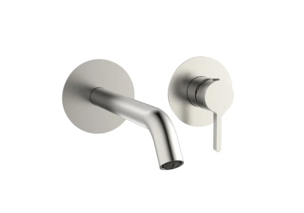 Procasa Vivo afwerkset voor muurinbouw wastafelmengkraan - Brushed Nickel PVD - geborsteld mat PVD