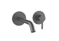 Procasa Vivo set de finition robinet mural lavabo - Gun Metal PVD - acier mat PVD