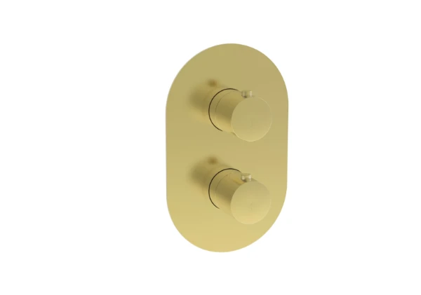 Procasa Vivo set de finition robinet douche - Brushed Gold PVD - or brossé PVD