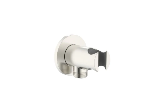 Procasa Vivo muuraansluitbocht met douchehouder 1/2 - Brushed Nickel PVD - geborsteld mat PVD