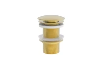 Procasa Vivo crepine sans trop plein - click-clack - non fermable - Brushed Gold PVD - or brossé PVD