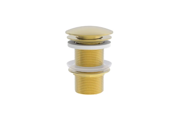 Procasa Vivo crepine sans trop plein - click-clack - non fermable - Brushed Gold PVD - or brossé PVD