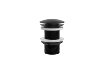 Procasa Vivo crepine sans trop plein - click-clack - non fermable - noir mat