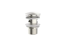 Procasa Vivo crepine avec trop plein - click-clack - non fermable - Brushed Nickel PVD - brossé mat PVD