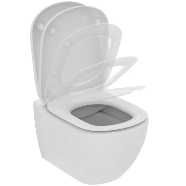 Ideal Standard Tesi toilet suspendue PACK Rimless+ (toilet suspendue + wrapover abbatant avec softclose) - blanc - fixation en haut
